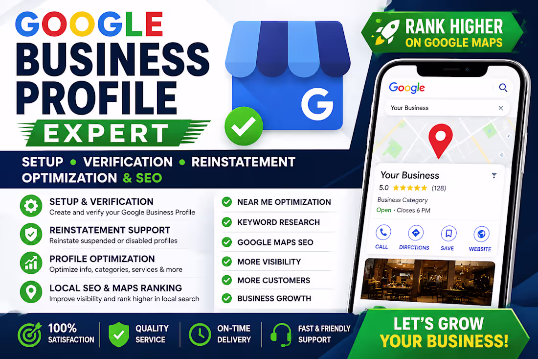 Cover image for I will set up and optimize your Google Business Profile