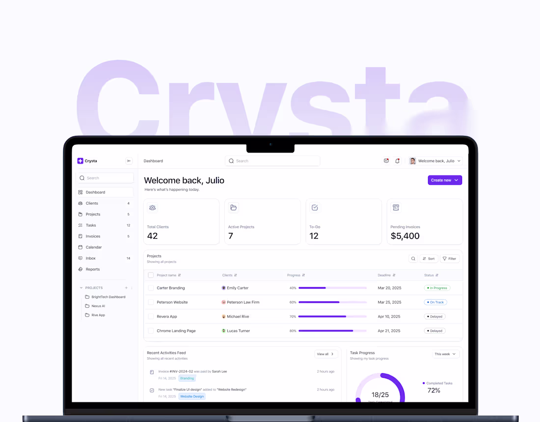 Cover image for Project Management System || Crysta Case Study