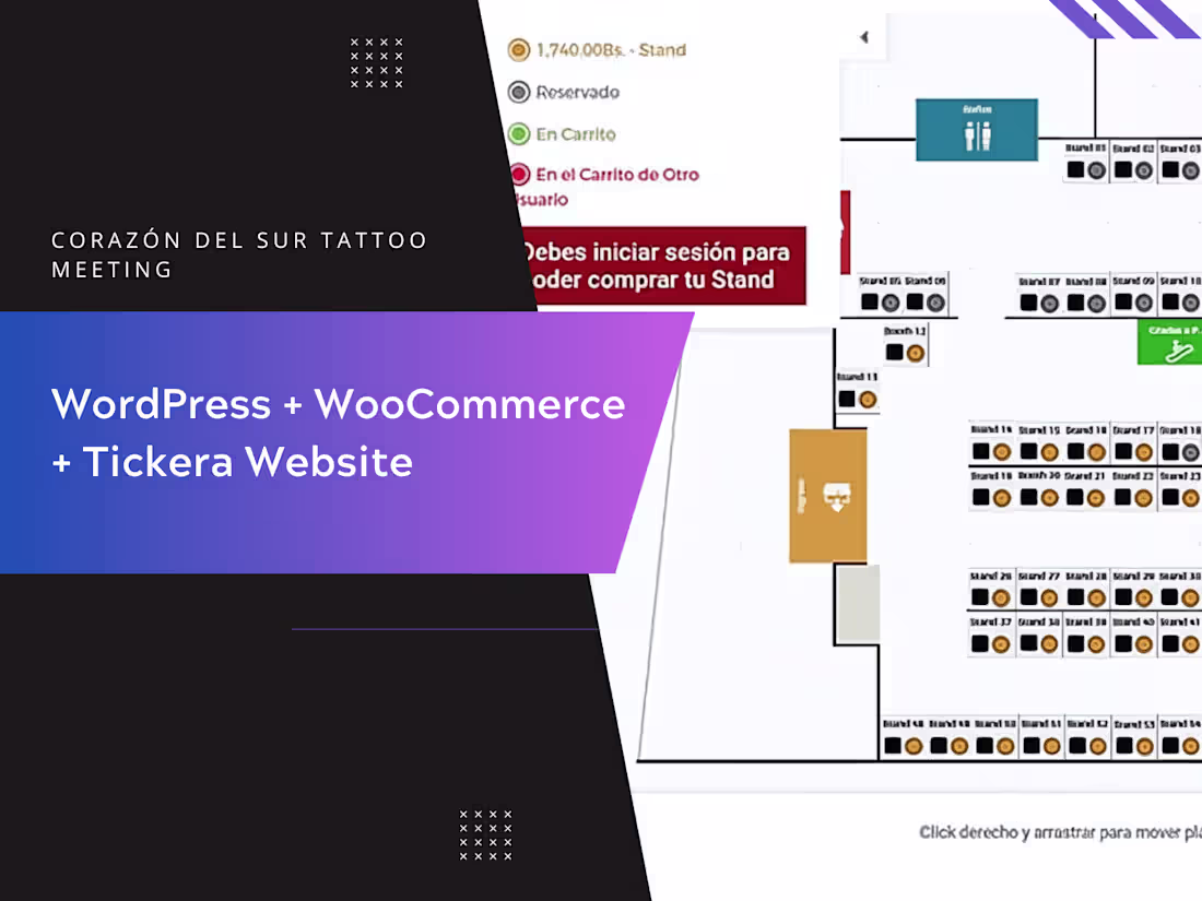 Cover image for Corazón del Sur Tattoo Meeting - WorPress Ticketing website