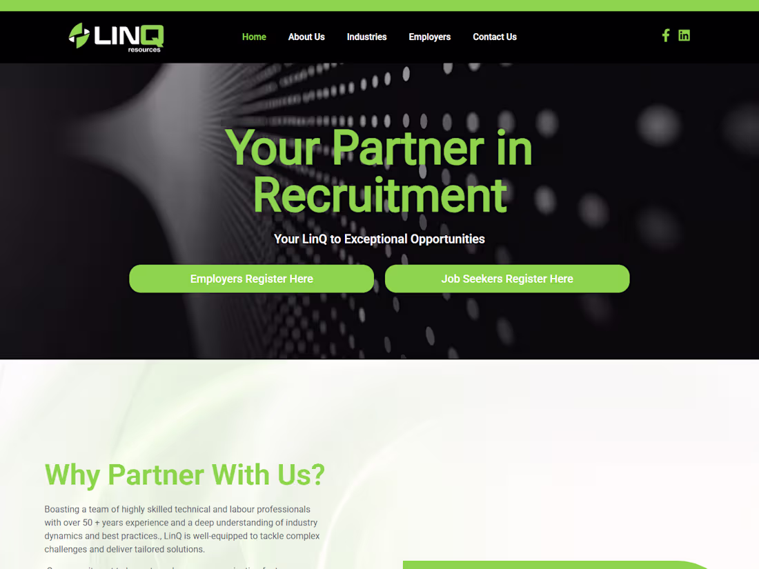 Cover image for LinQ Resources Recruitment Website Development