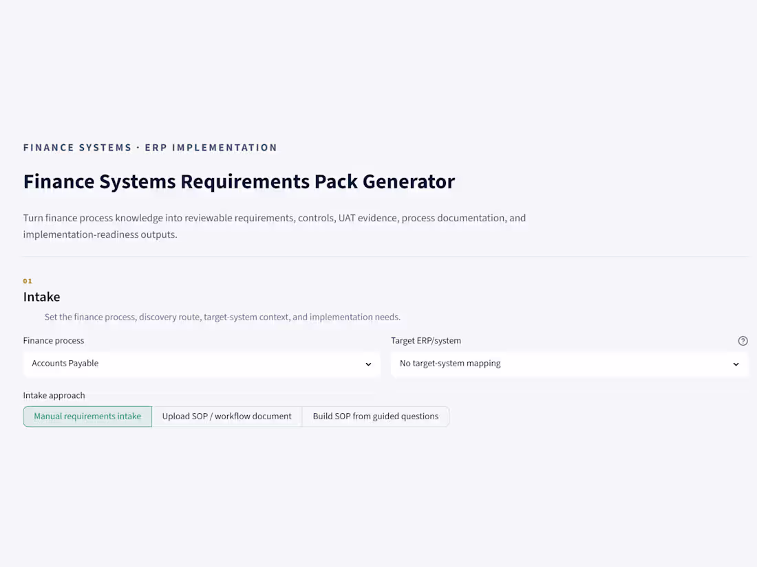 Cover image for A finance systems documentation tool