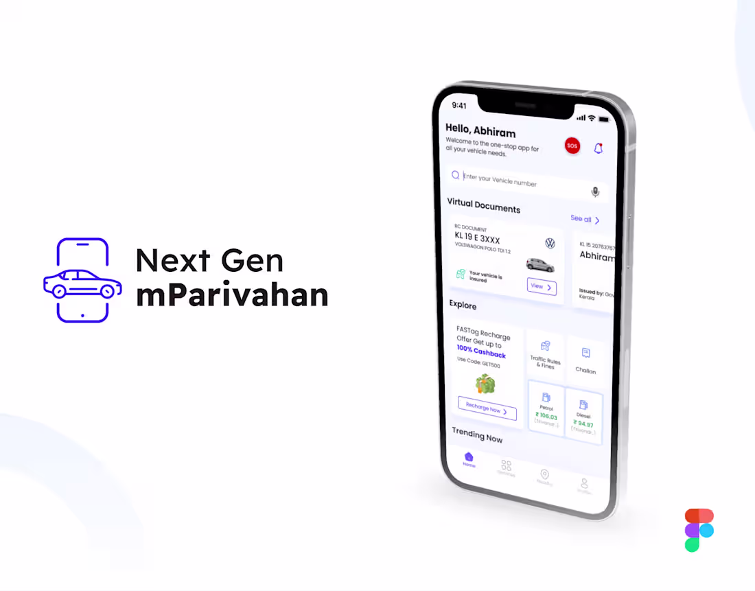 Cover image for mParivahan | UI/UX Case Study