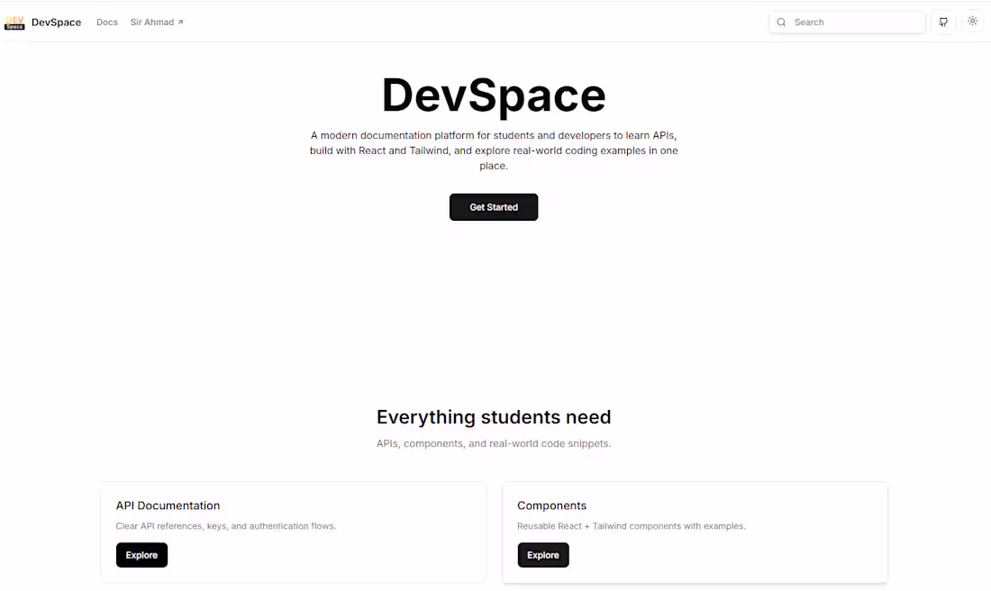 Cover image for Developer Documentation & Component Platform