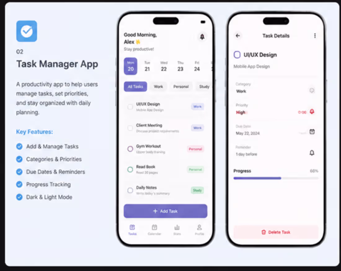 Cover image for Task Manager App
Built a productivity-focused