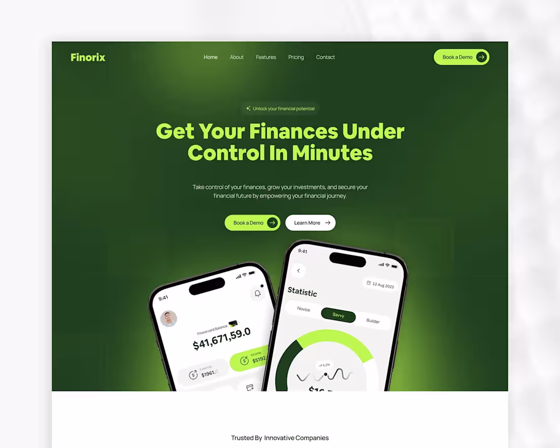 Cover image for Framer-Built Website for Finorix Personal