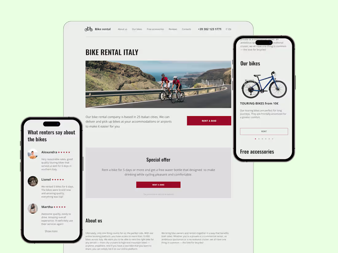 Cover image for UI/UX Bike Rental Company