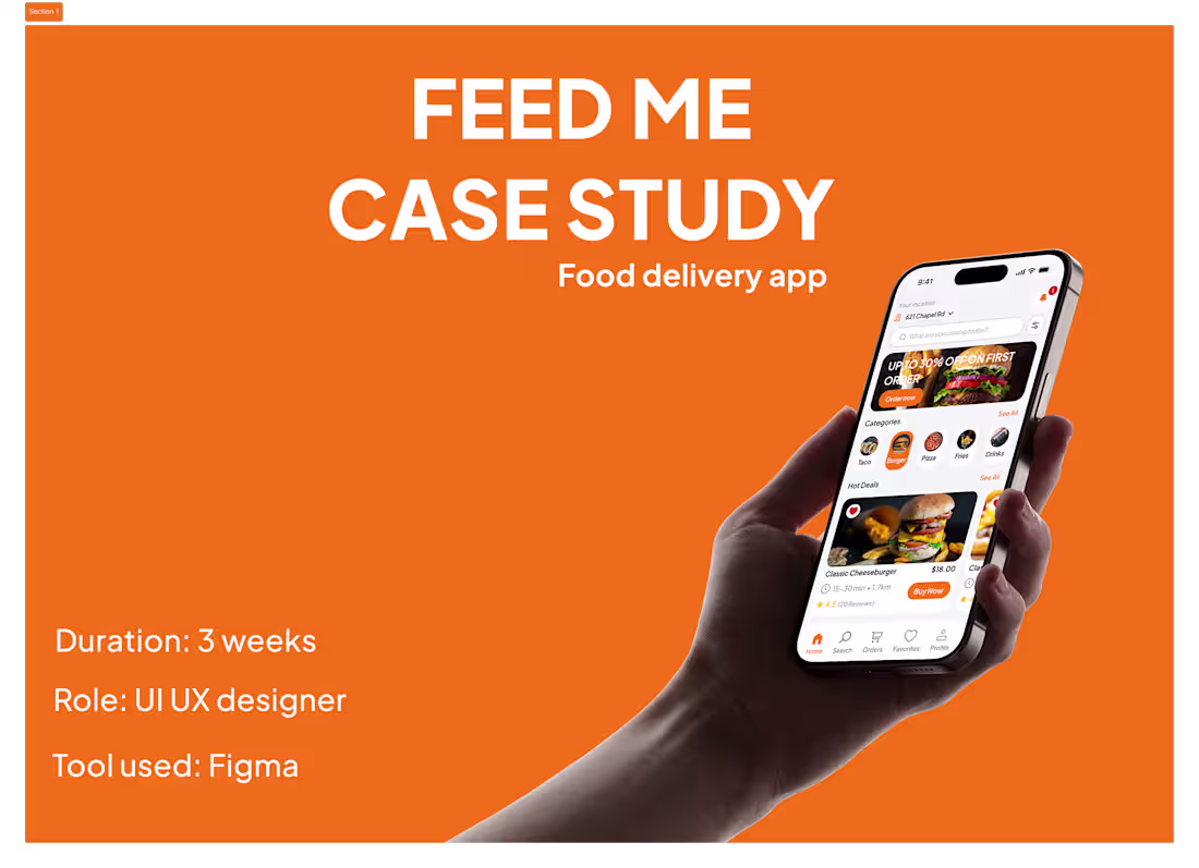 Cover image for Case study- Food delivery app