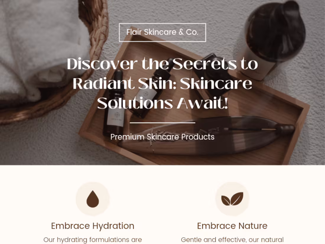 Cover image for Email Newsletter Campaign for Flair Skincare & Co.