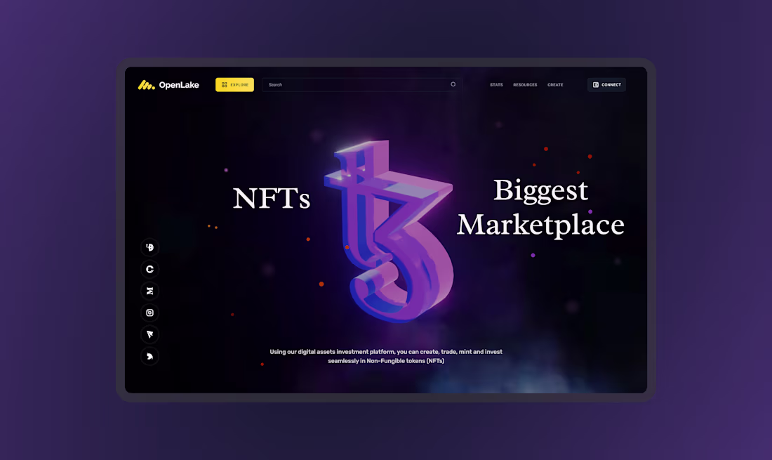 Cover image for NFT Marketplace Website – Web3 UI/UX Design