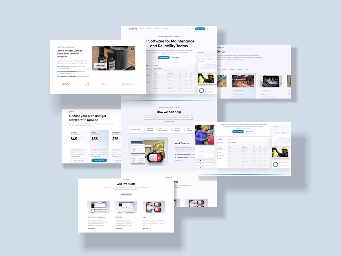 Cover image for Upkeep Website Redesign | Design System