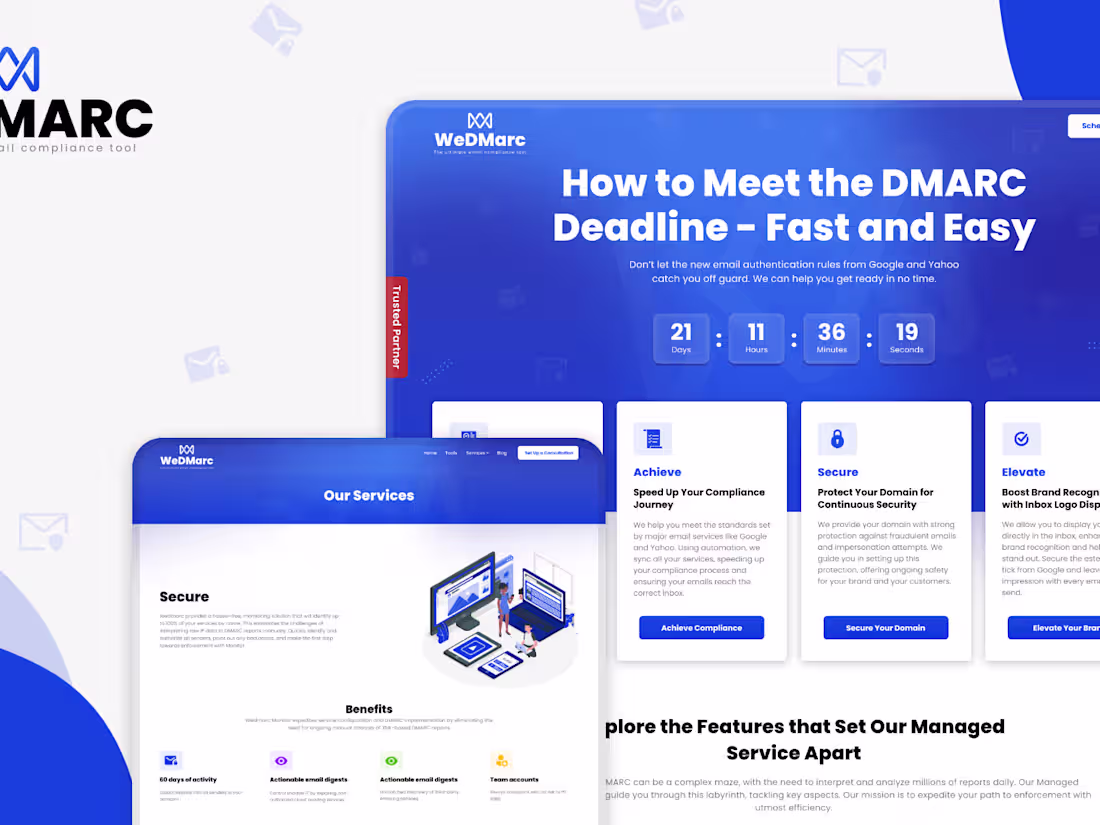 Cover image for weDMARC website Design