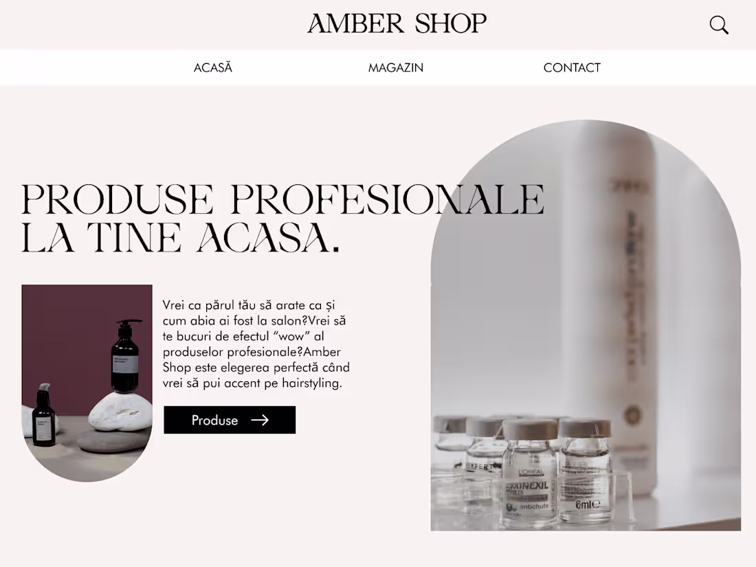 Cover image for Bun venit la AMBER SHOP. Aici găsești tot ce ai nevoie.