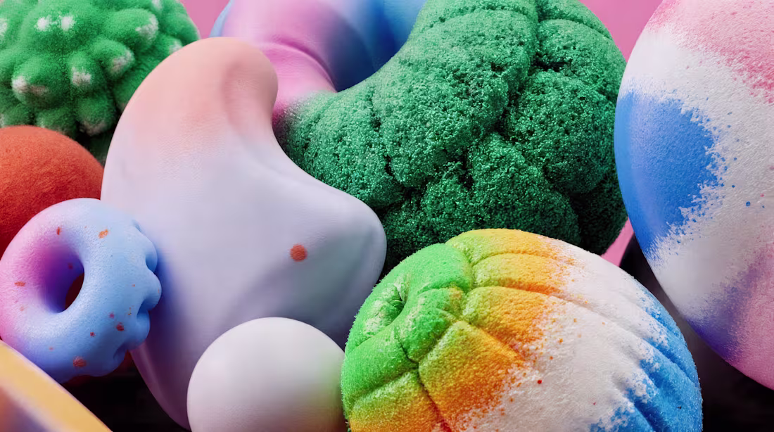 Cover image for Colorful abstract explorations.