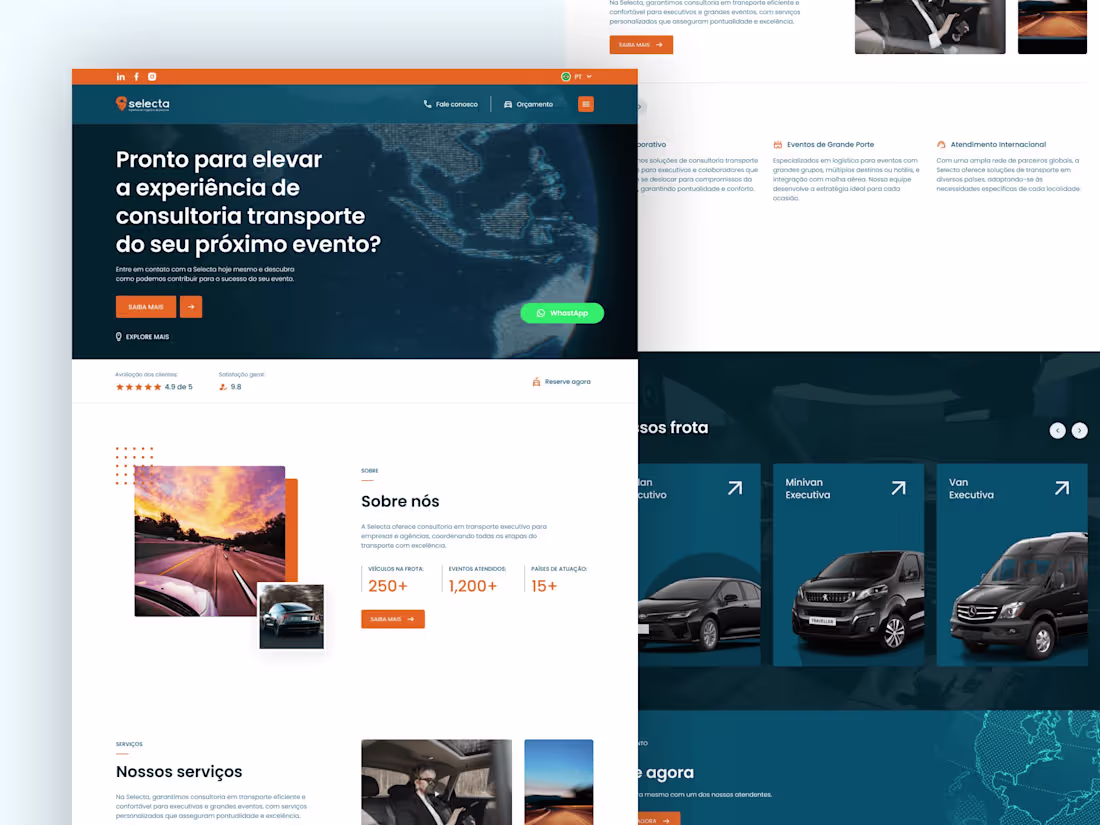 Cover image for Webflow development of the Selecta website