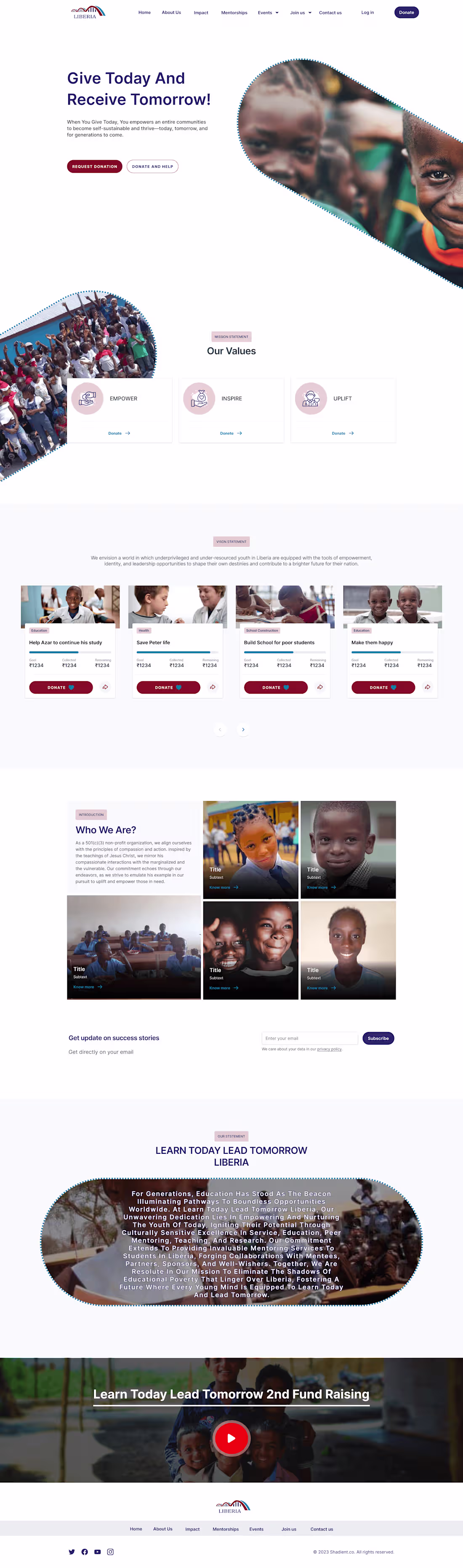 Cover image for LIBERIA DONATION WEBSITE DESIGN