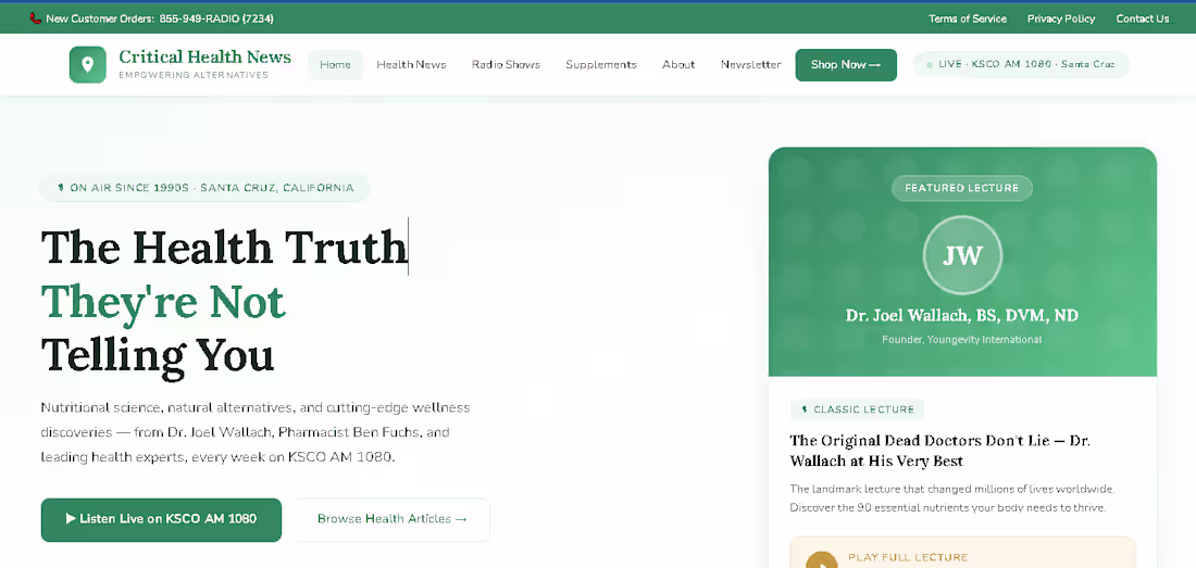 Cover image for this is a health website