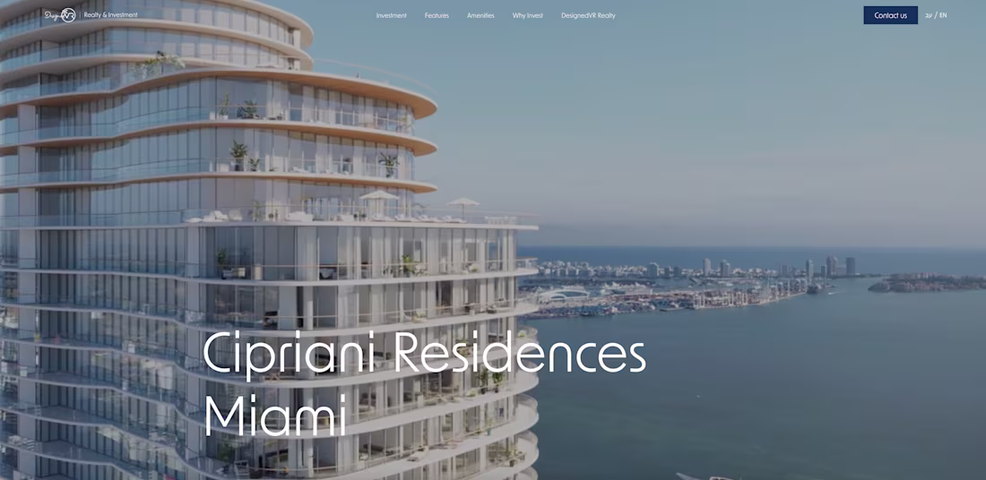 Cover image for UI/UX + Webflow - Cipriani Residences Miami