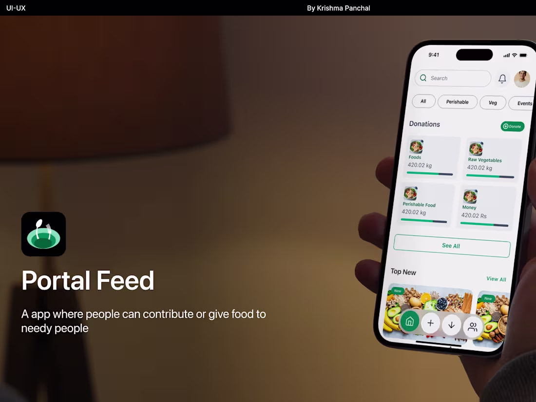 Cover image for Portal Feed – Food Donation UI/UX Case Study