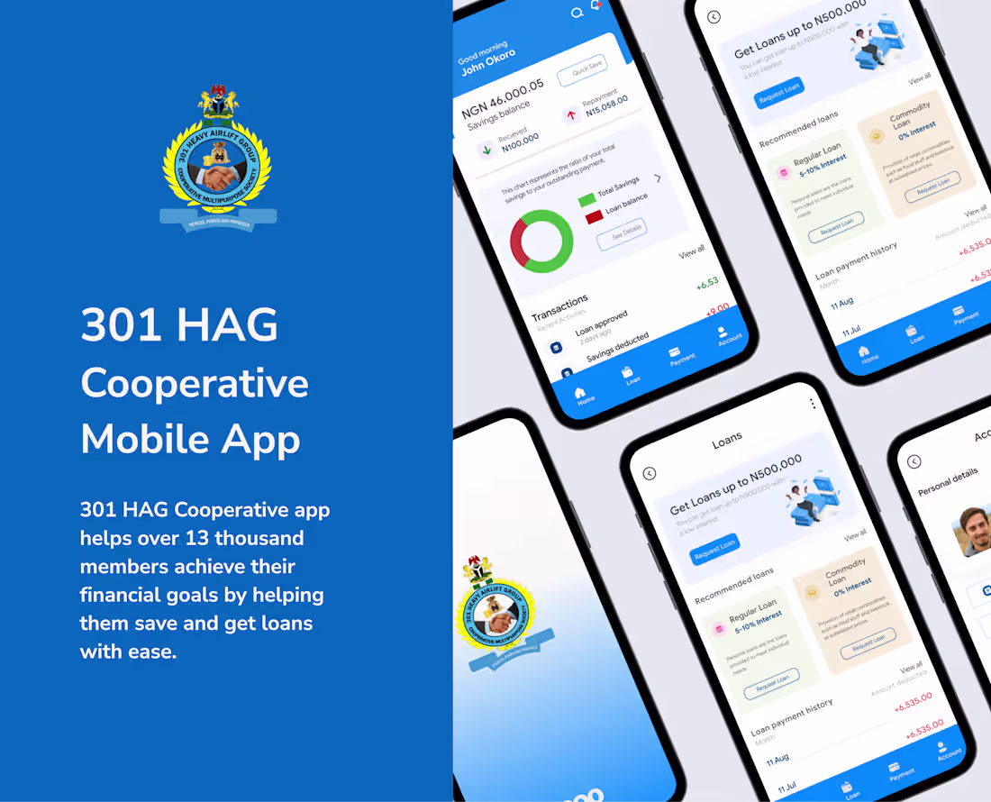 Cover image for HAG CO-OPERATIVE MOBILE APP :: Behance