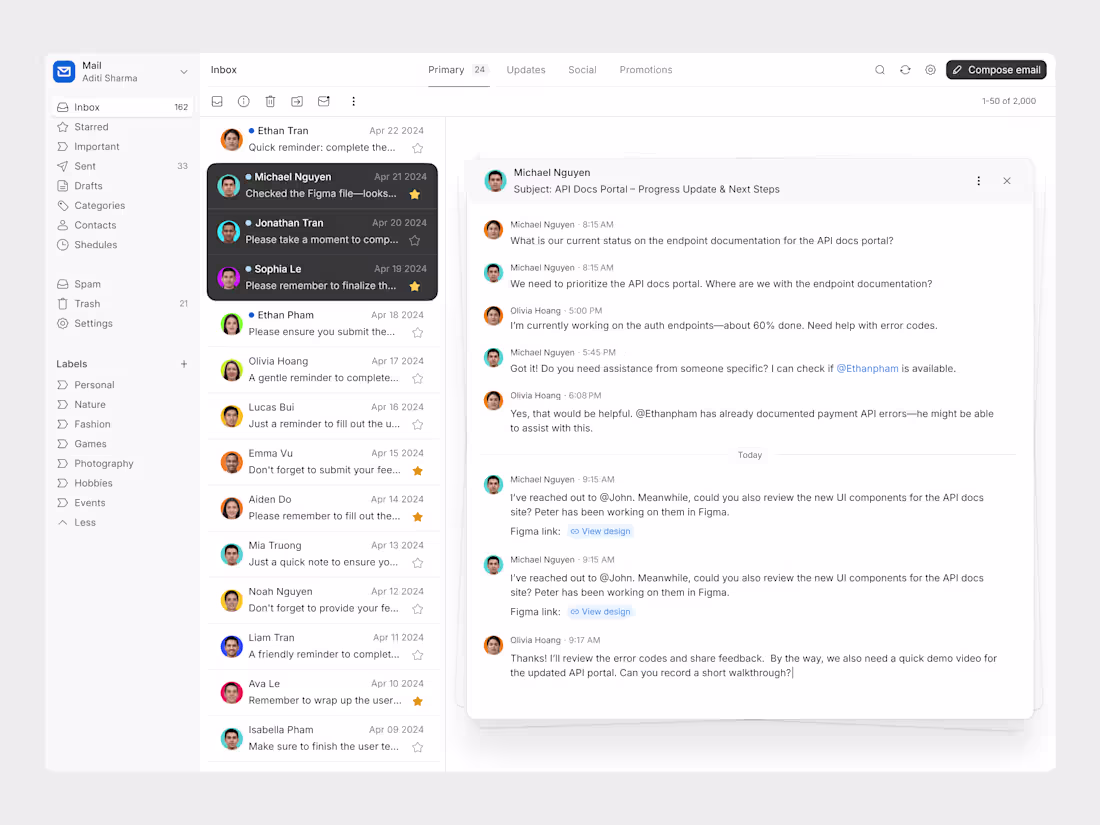 Cover image for Mail app - Inbox