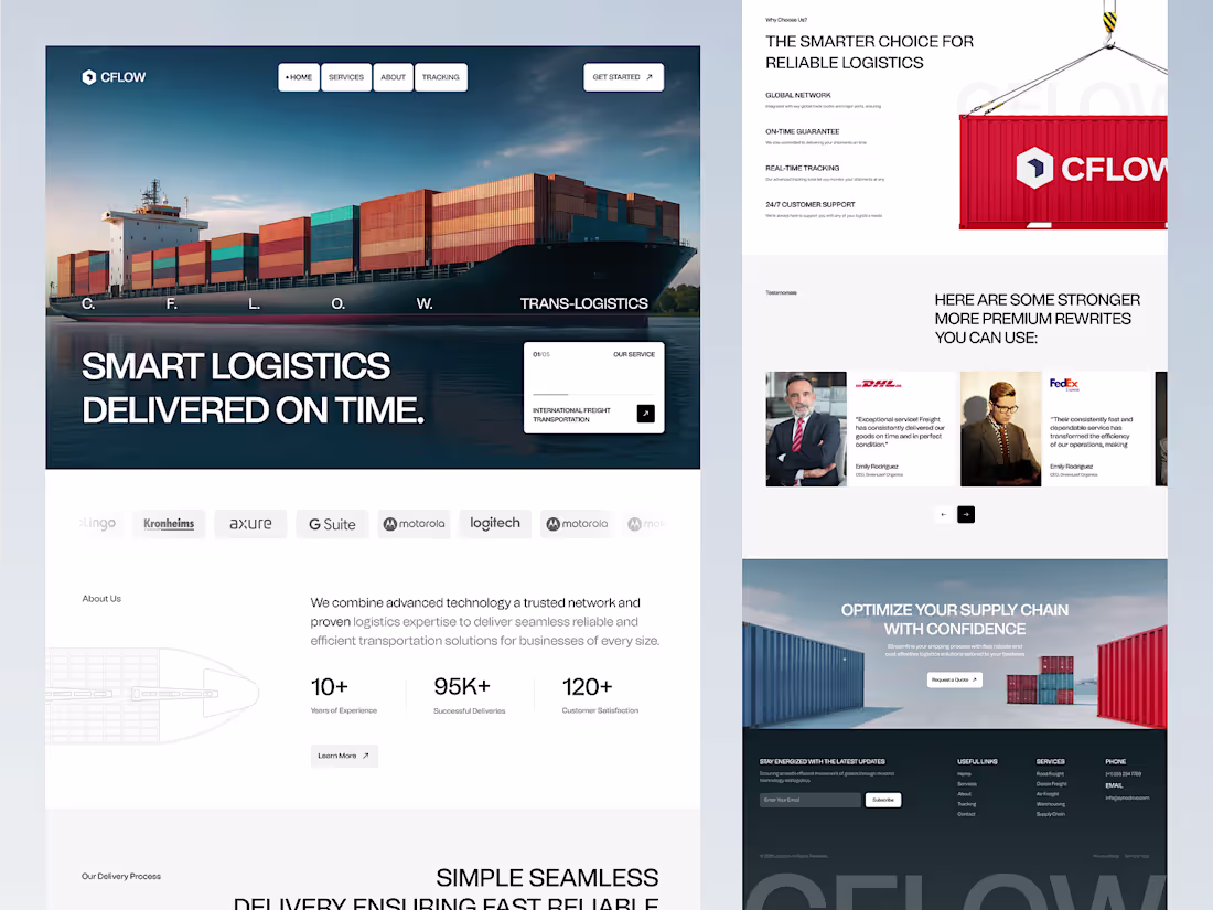 Cover image for Modern Logistics Landing Page Design