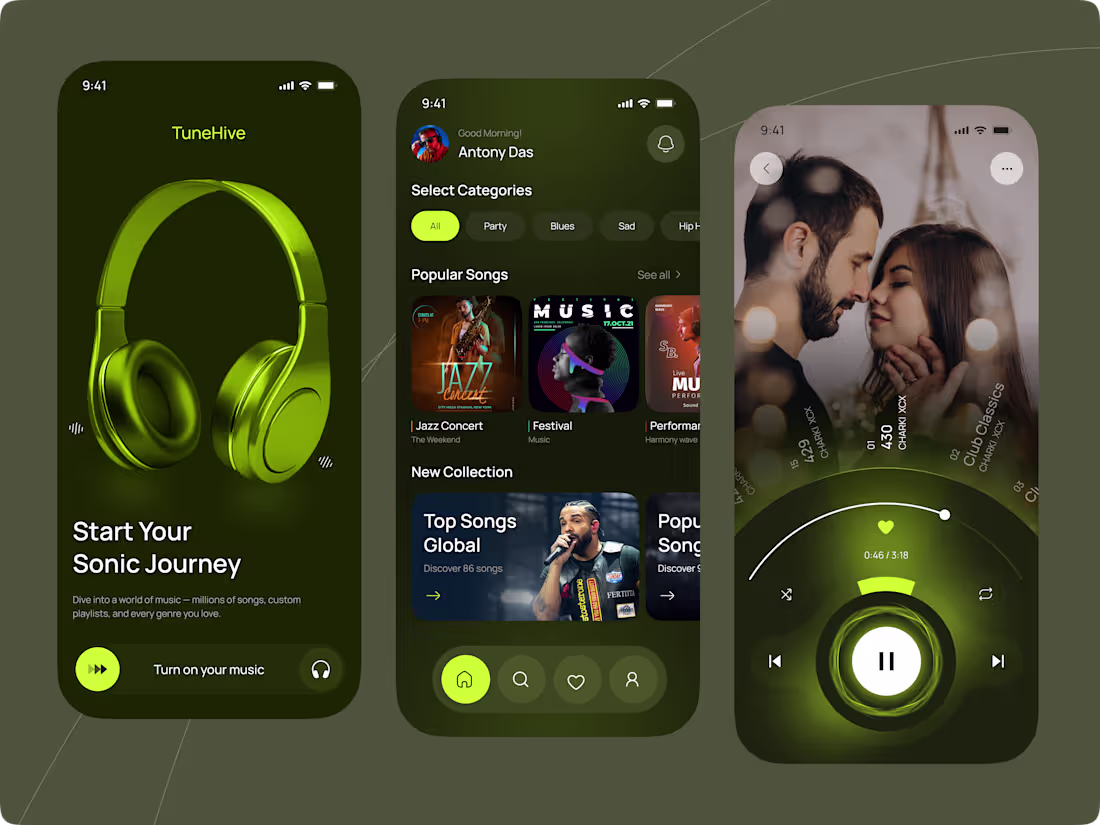 Cover image for Music Streaming Mobile App Design