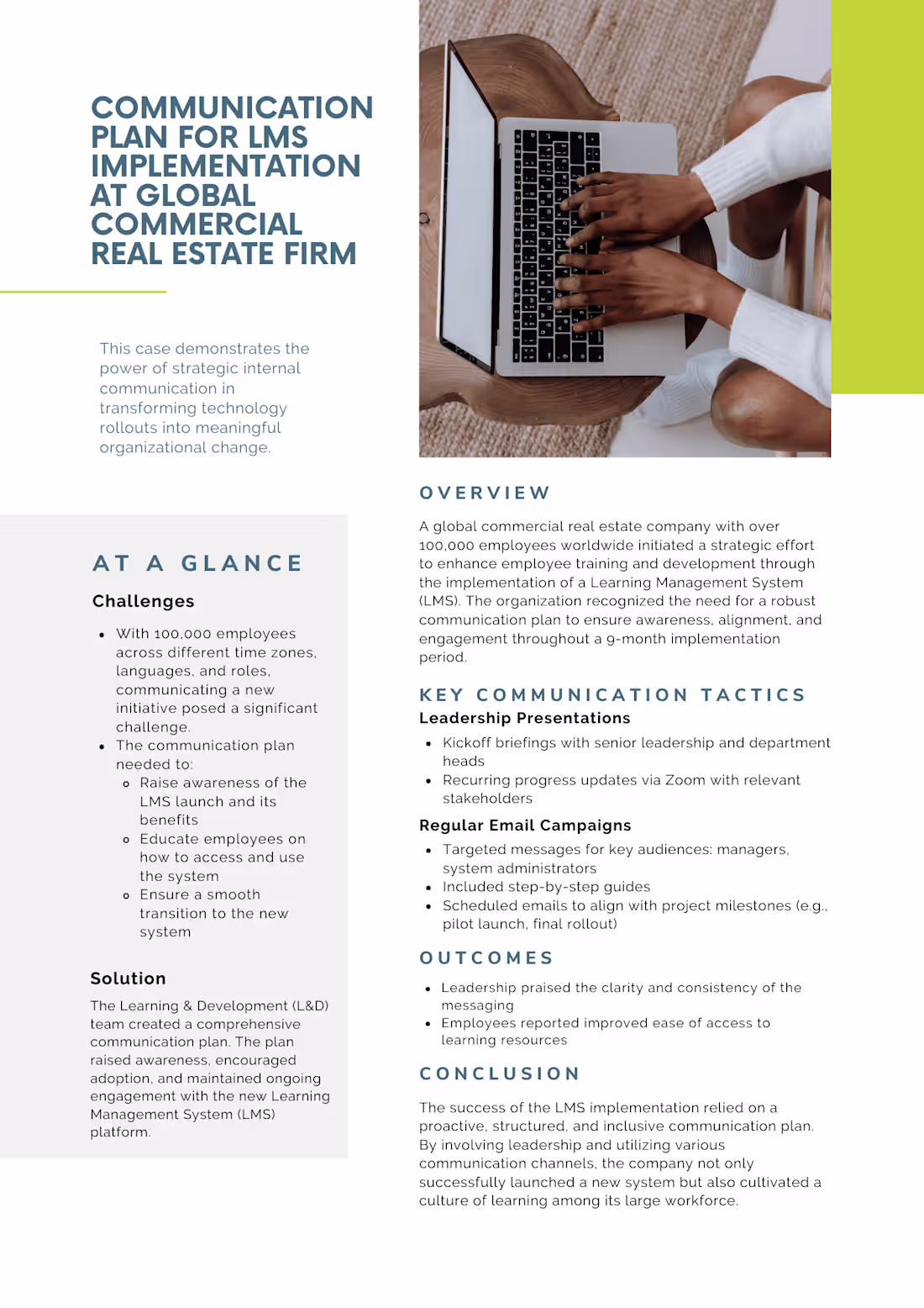 Cover image for Communication Plan for LMS Implementation