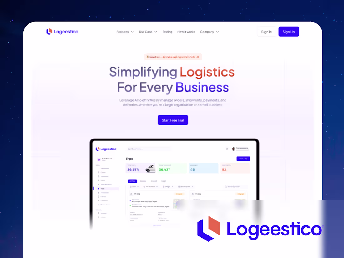 Cover image for Logeestico Website Design Project