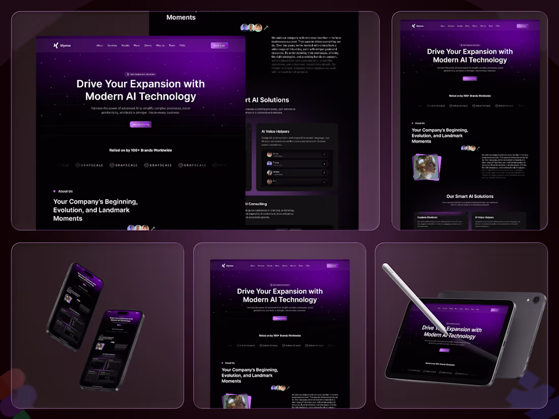 Cover image for Elynxo AI Platform UI/UX & Webflow Development 