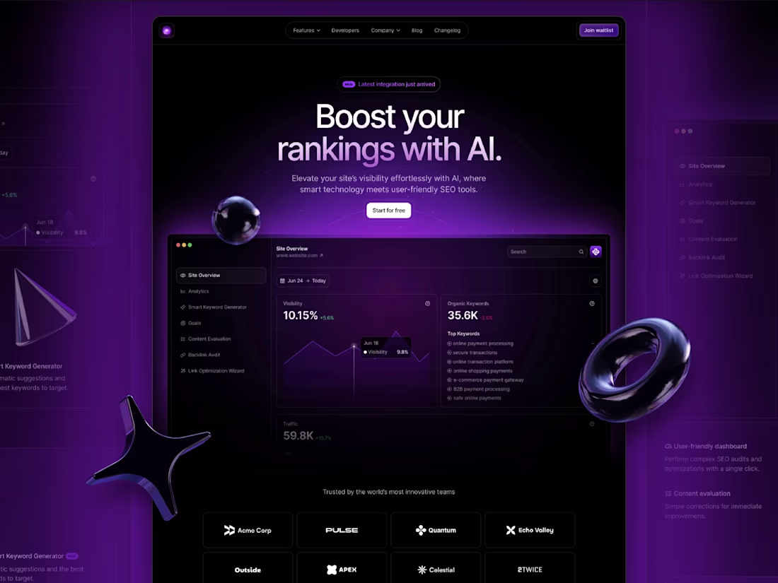 Cover image for Ai Startup Landing Page