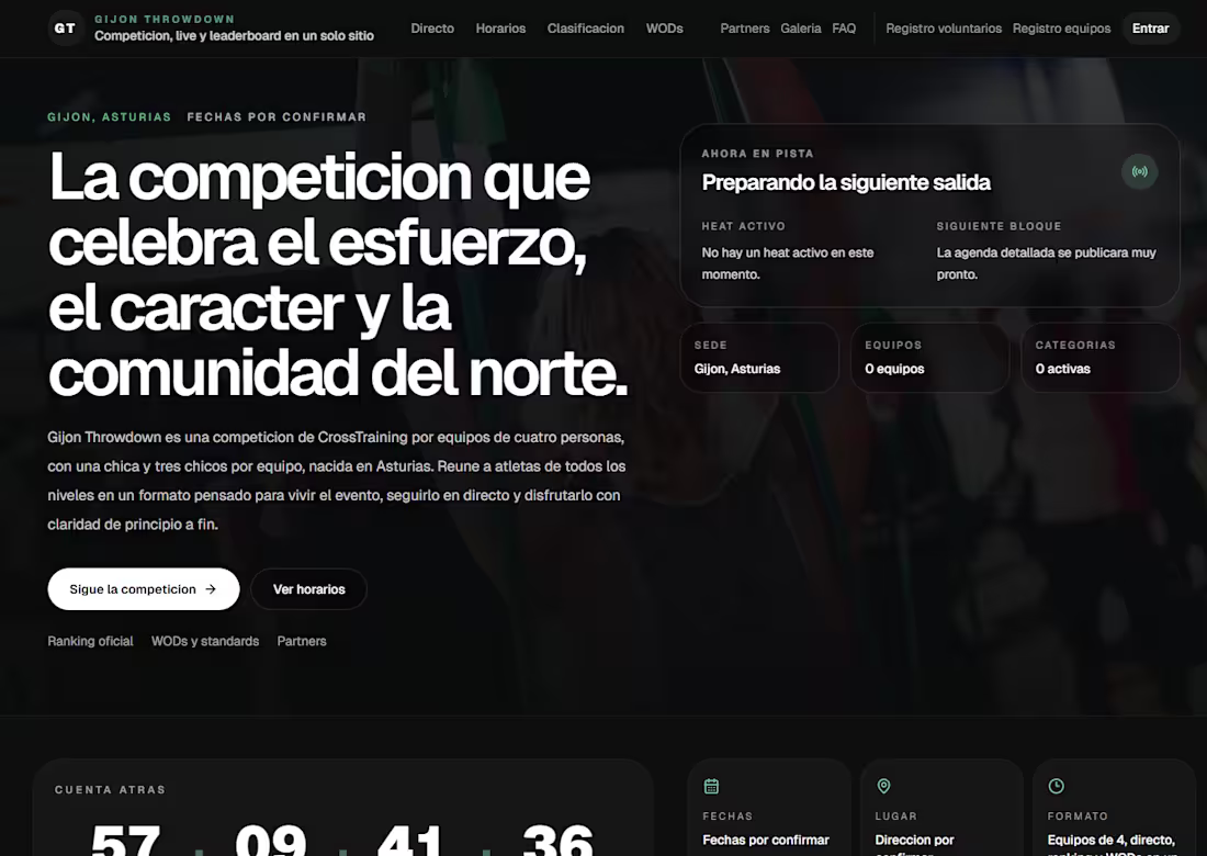 Cover image for Crossfit competition website. Admin panel,