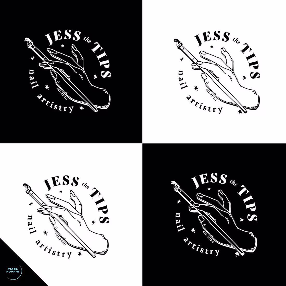 Cover image for Jess the Tips Nail Artistry logo & branding creation on Behance