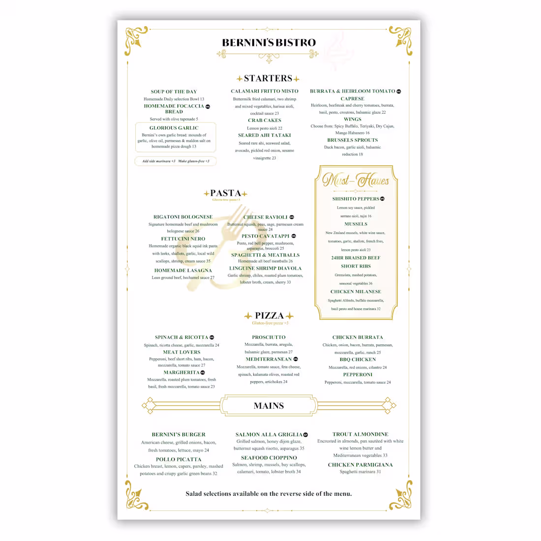 Cover image for Menu design
