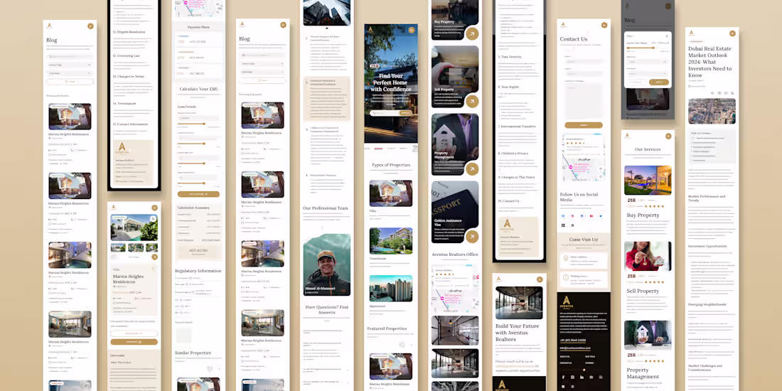 Cover image for Real Estate Website (Mobile Version)