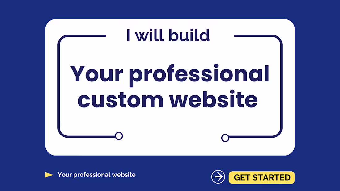 Cover image for I will build your professional custom website