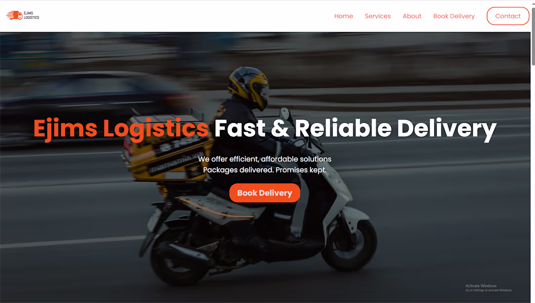 Cover image for Ejims logistics Website