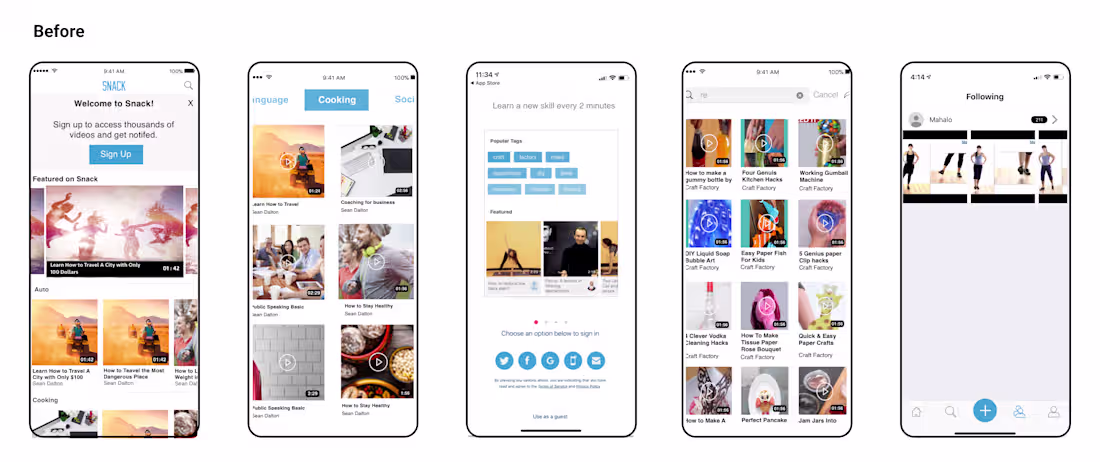 Cover image for Snack Mobile App for Millennials (Android)