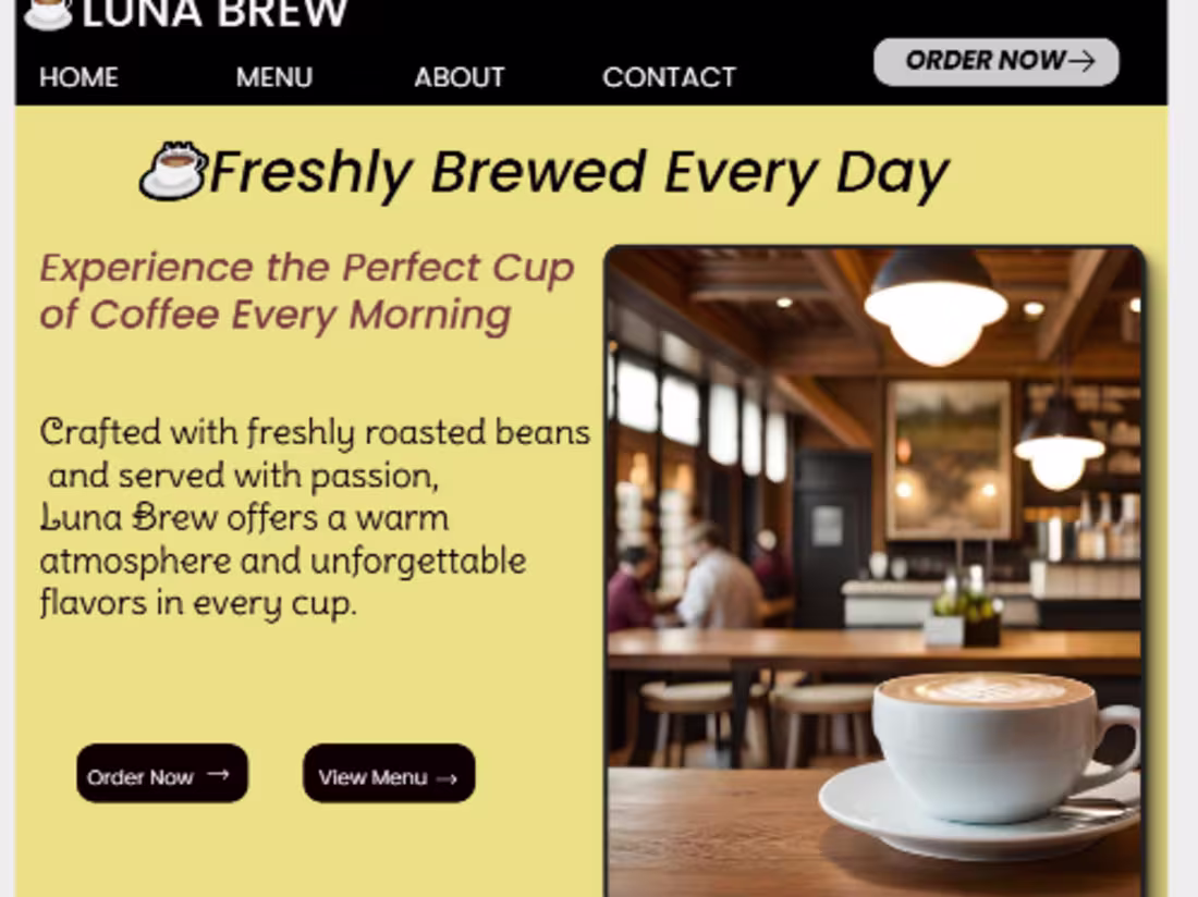 Cover image for LunaBrew is a coffee shop