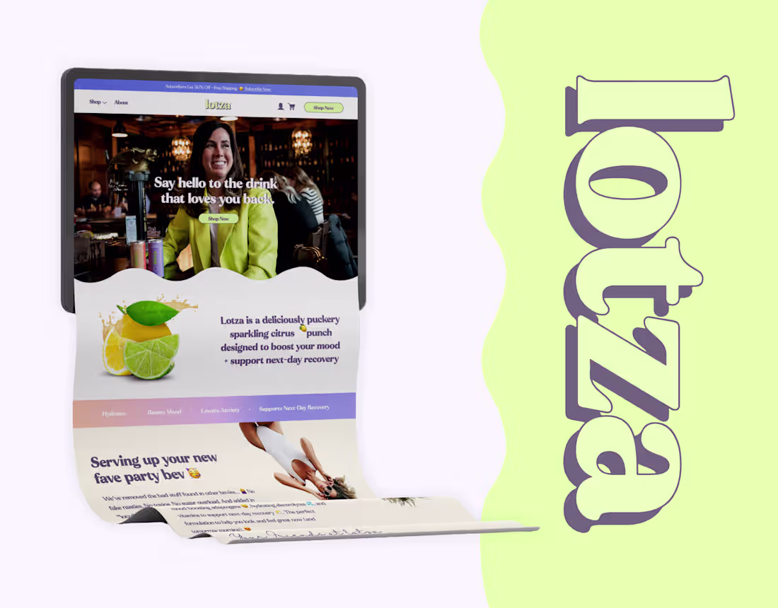 Cover image for Lotza – Shopify Website for Sparkling Citrus Punch