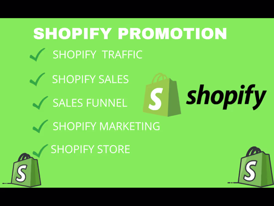Cover image for I will generate sales for your Shopify store, shopify marketing