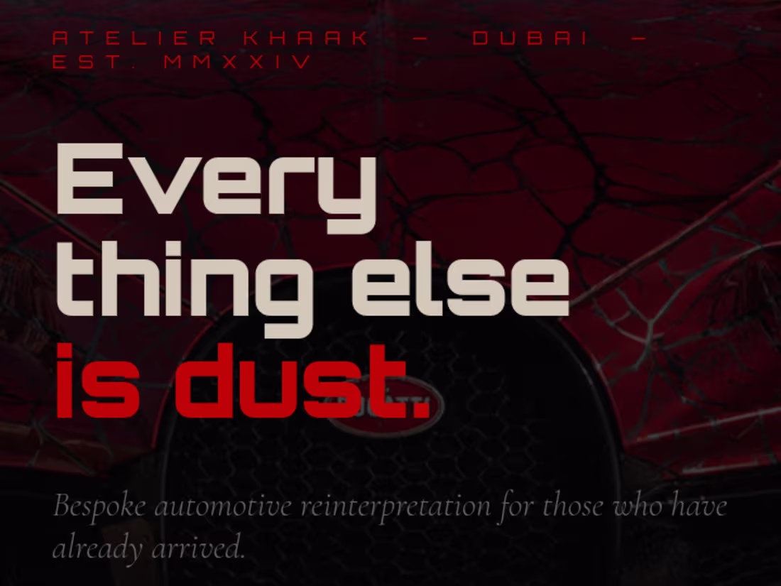 Cover image for KHAAK is a fictional bespoke