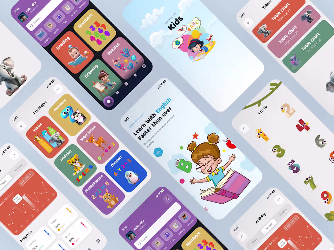 Cover image for Kids Learning App UI Exploration