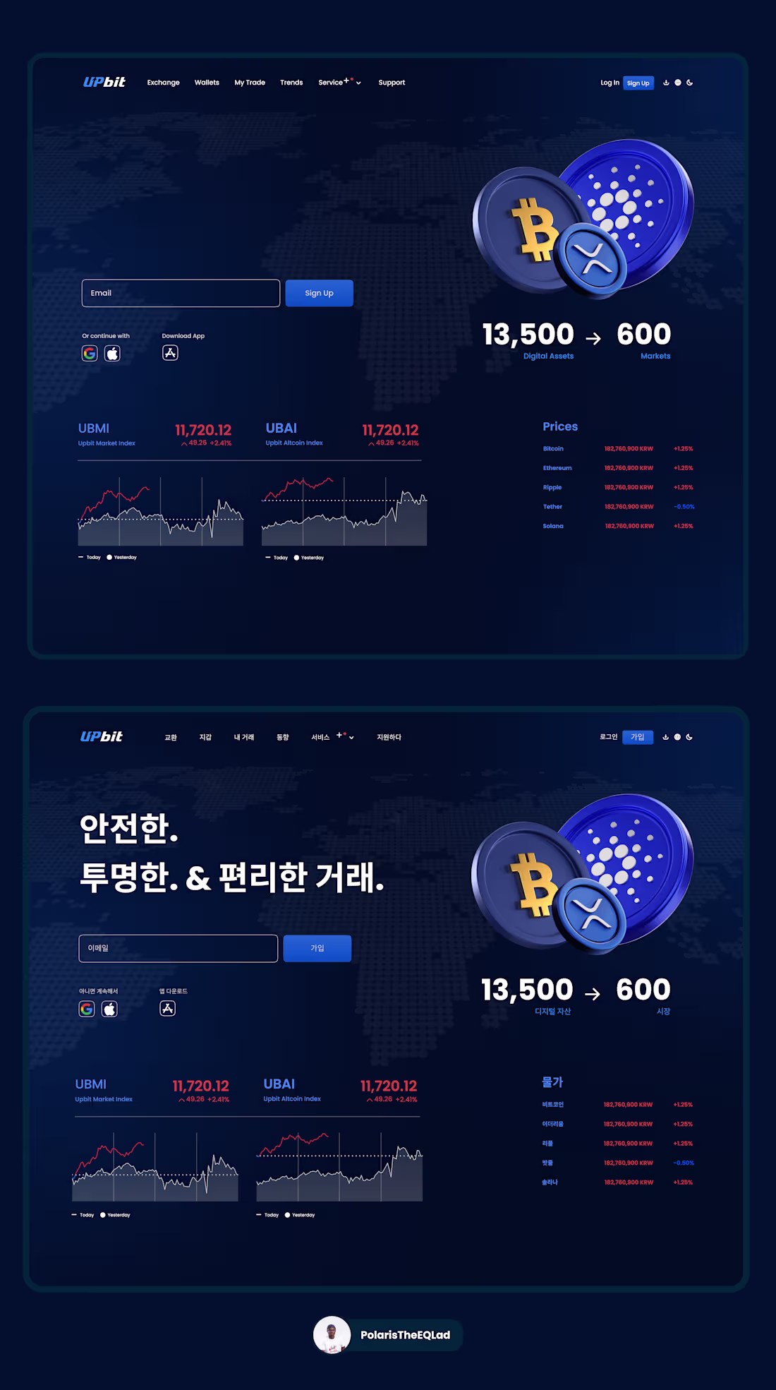 Cover image for Upbit Exchange: Conceptual Landing Page Design