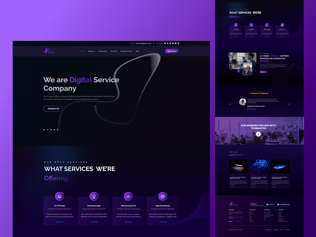 Cover image for Digital Service landing page UI