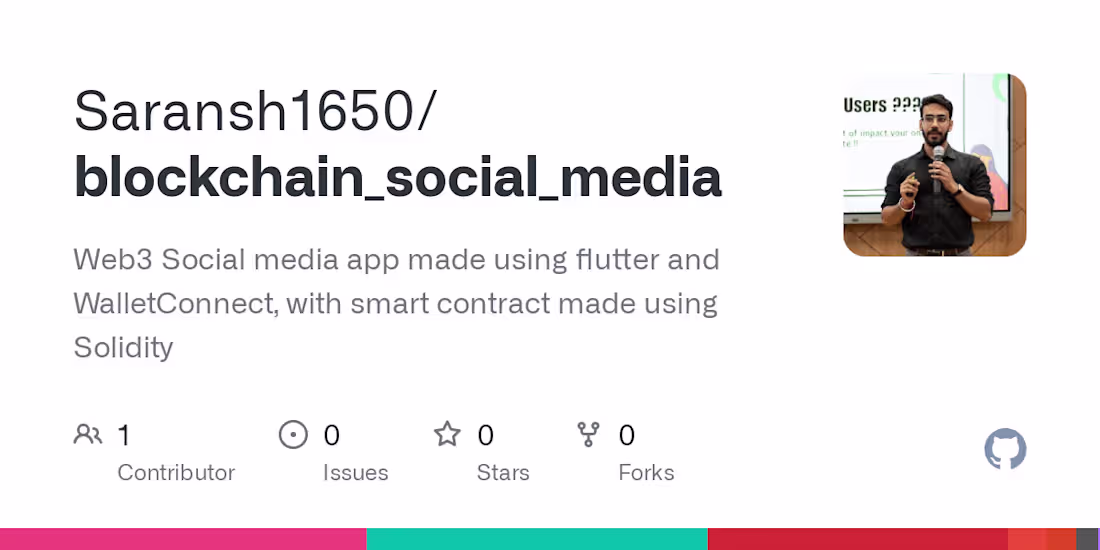 Cover image for 📲 Social Media Blockchain App