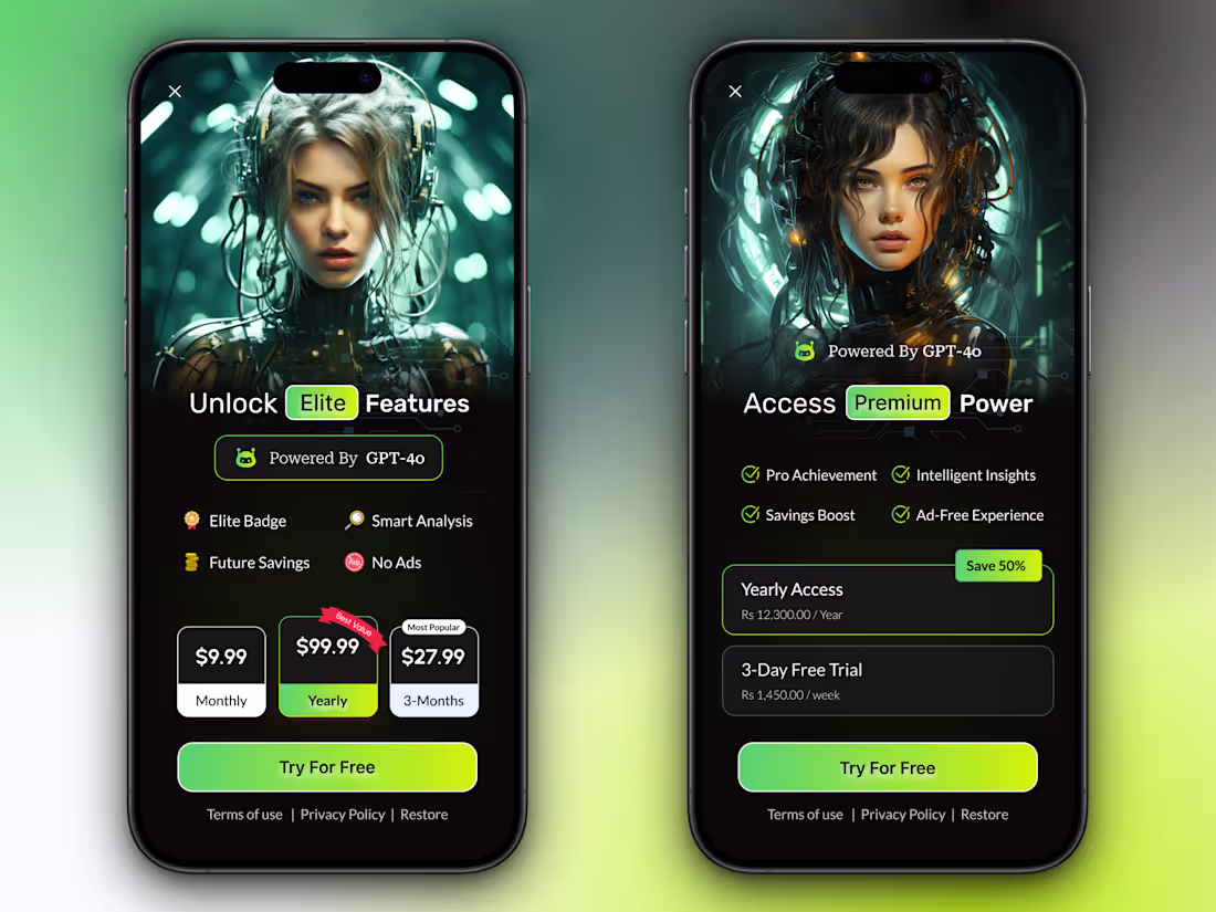 Cover image for Premium Subscription Screen UI — Mobile Paywall Design