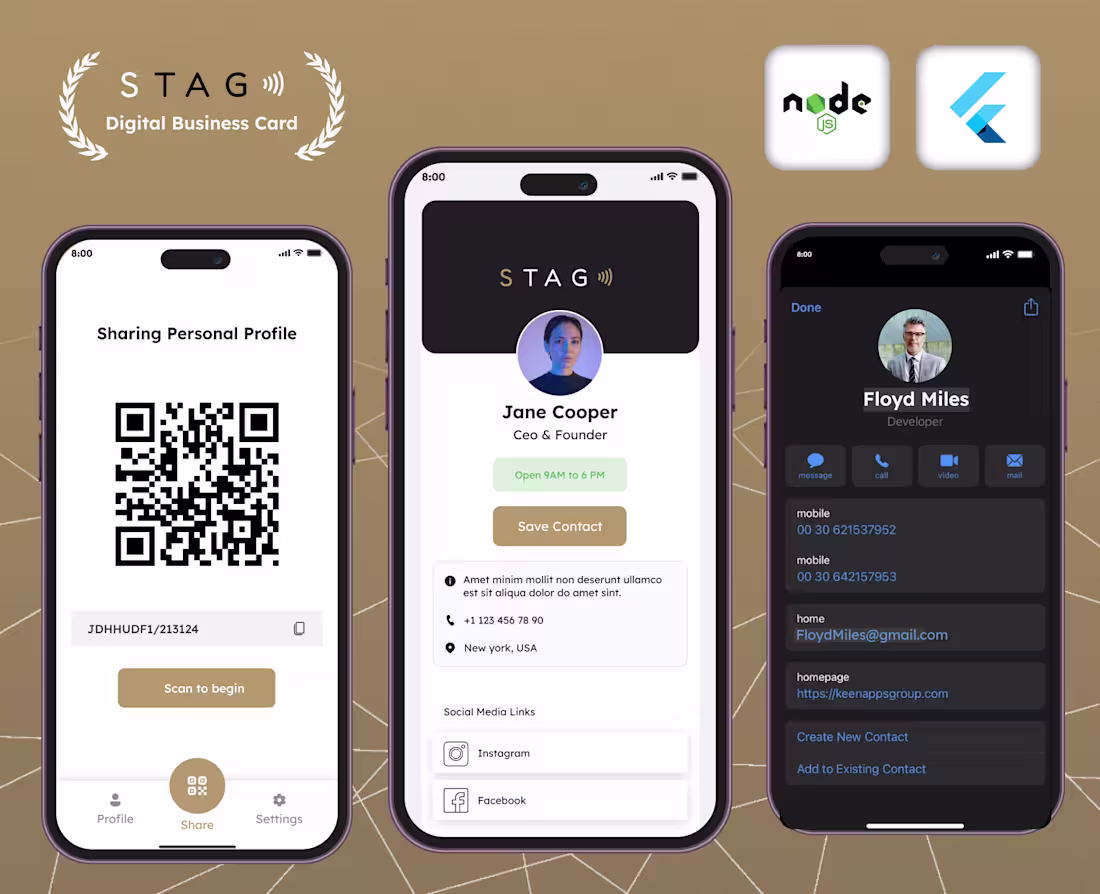 Cover image for Stag - Digital Business Card