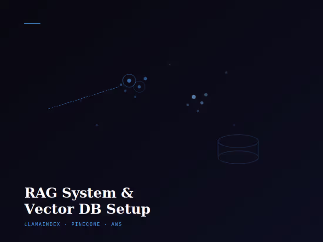 Cover image for RAG System & Vector DB Setup
