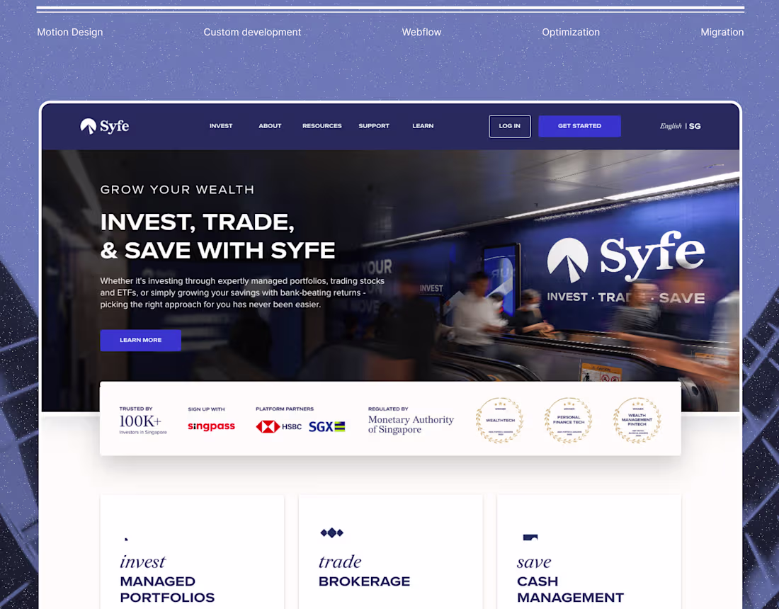 Cover image for  Syfe Singapore Webflow Migration