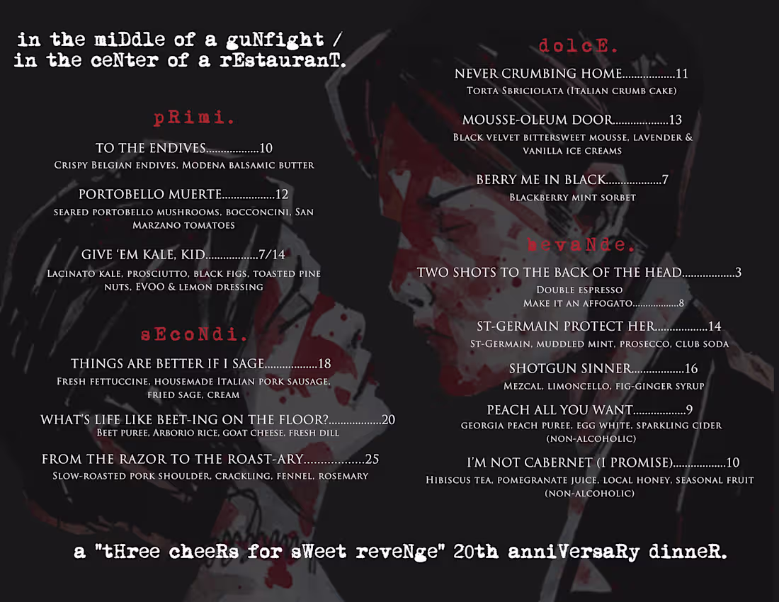 Cover image for Spec Work: "Three Cheers" Anniversary Menu